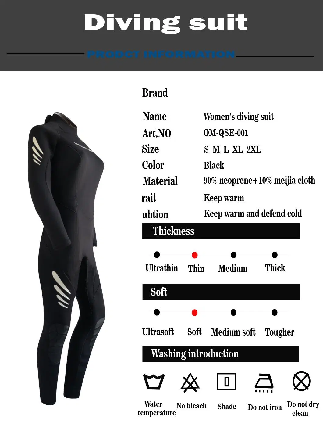 Newly Designed a Variety of Premium Top Wholesale Custom Women′s Wetsuits